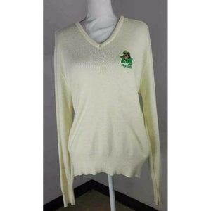 Marshall Thundering Herd Vintage Womens Sweater Yellow 100% Orlon Acrylic L